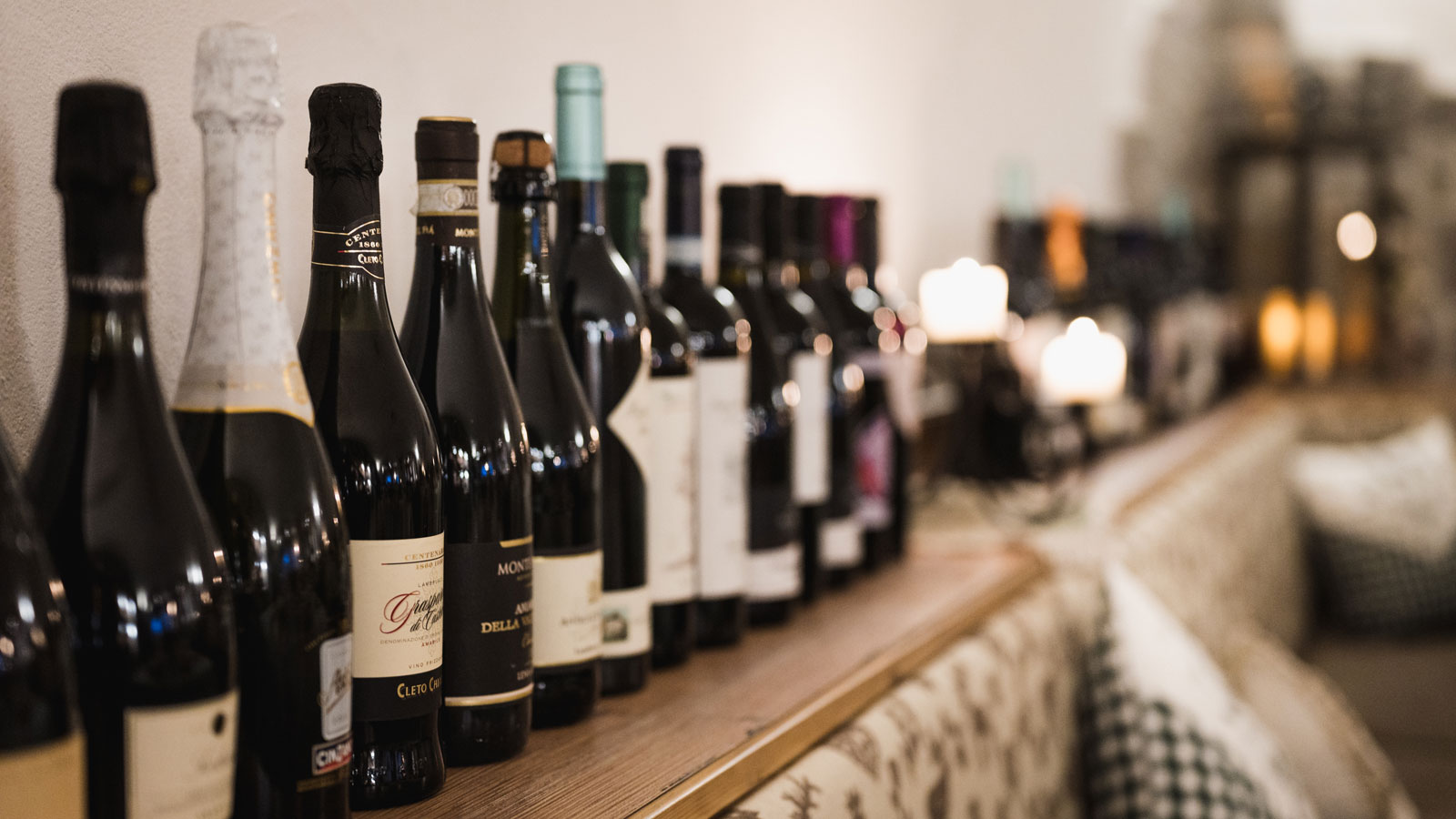 A wine selection from the Hotel Laguscei